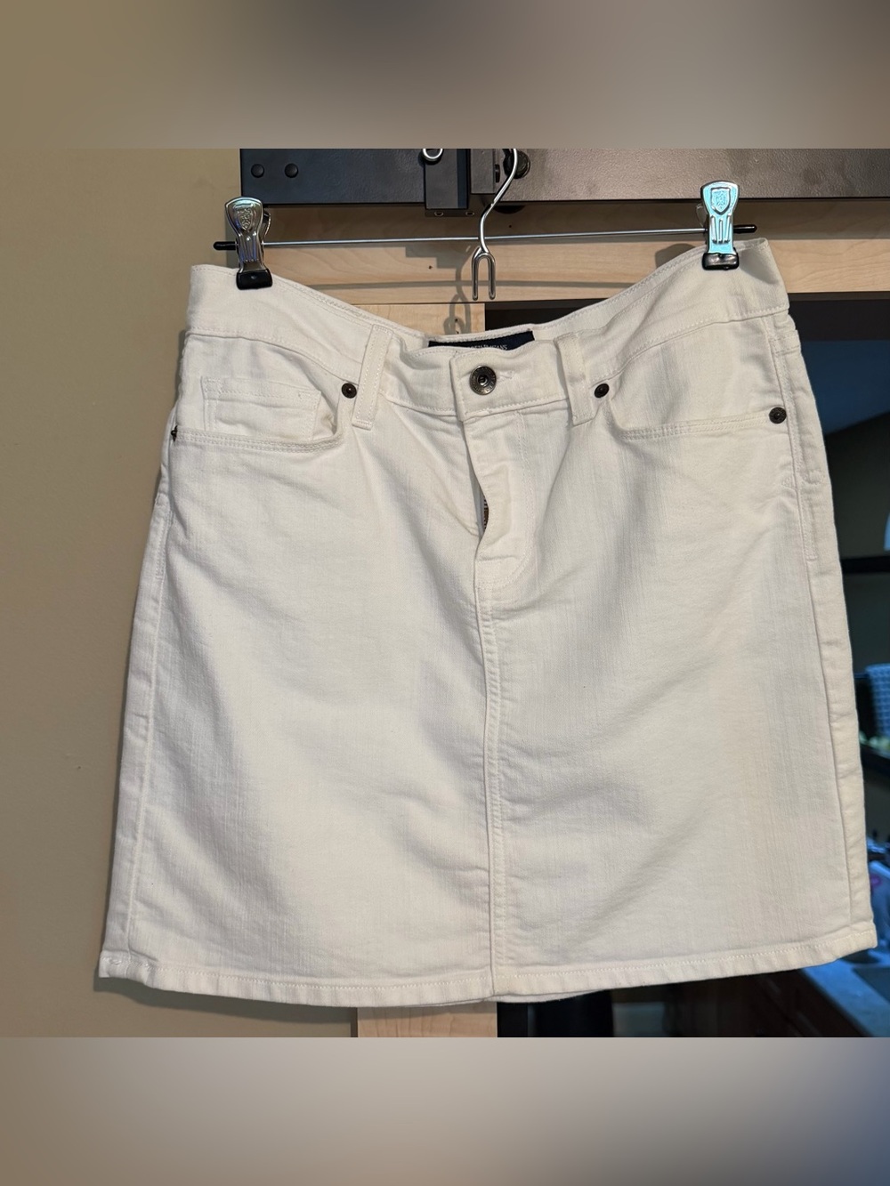 Lucky Brand white denim mini skirt Sz 4/27